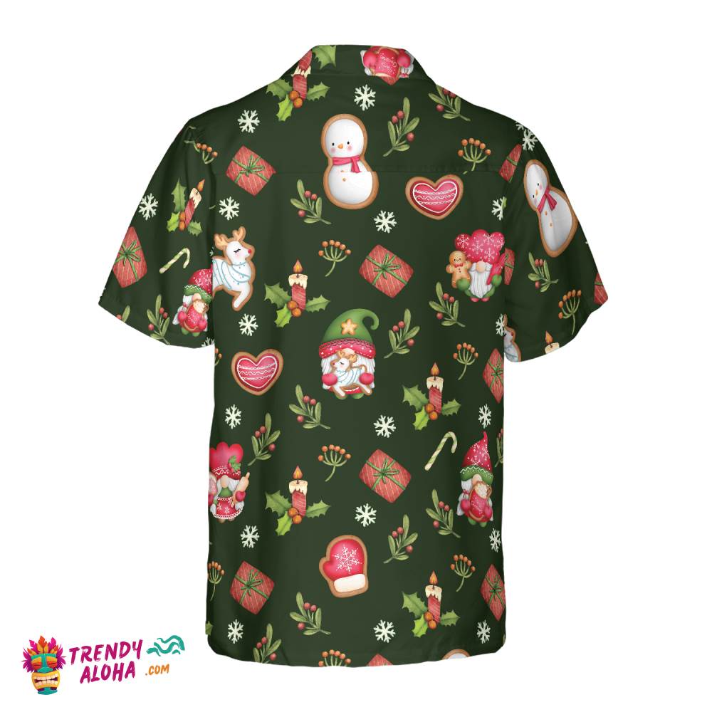 Christmas Hawaiian Shirts For Men And Women, Gnome Merry Christmas Hawaiian Shirt Button Down Shirt Short Sleeve
