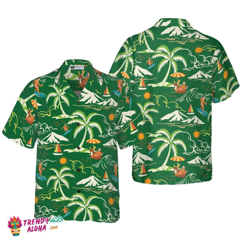 Christmas Hawaiian Shirts, Santa Beach Summer Pattern 2 Shirt Short Sleeve, Christmas Shirt Idea Gift For Men And Women Christmas Hawaiian Shirts, Santa Beach Summer Pattern 2 Shirt Short Sleeve, Christmas Shirt Idea Gift For Men And Women