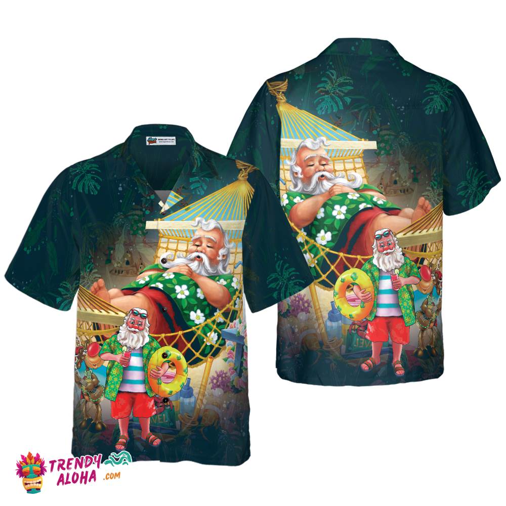 Christmas Hawaiian Shirts, Santa Claus On The Beach Shirt Short Sleeve, Christmas Shirt Idea Gift For Men And Women Christmas Hawaiian Shirts, Santa Claus On The Beach Shirt Short Sleeve, Christmas Shirt Idea Gift For Men And Women