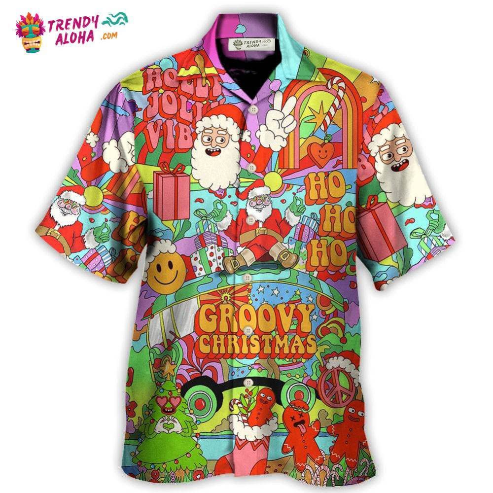 Christmas Hippie Santa Bus Peace Hawaiian Shirt – Trendy Aloha