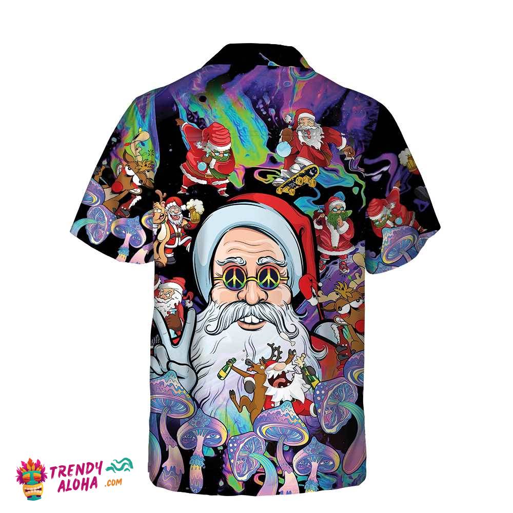 Christmas Hippie Santa Claus Hawaiian Shirt, Santa Christmas Shirt, Best Gift For Christmas