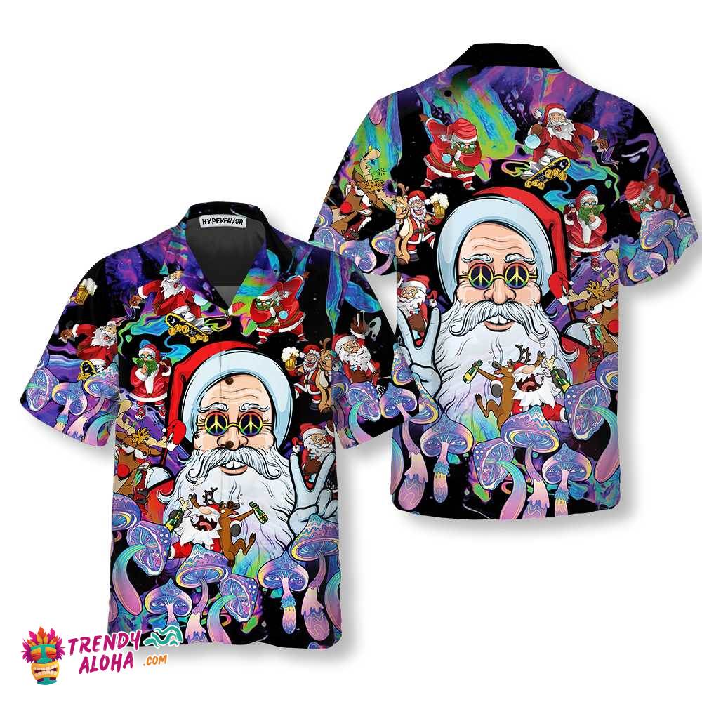 Christmas Hippie Santa Claus Hawaiian Shirt, Santa Christmas Shirt, Best Gift For Christmas Christmas Hippie Santa Claus Hawaiian Shirt, Santa Christmas Shirt, Best Gift For Christmas