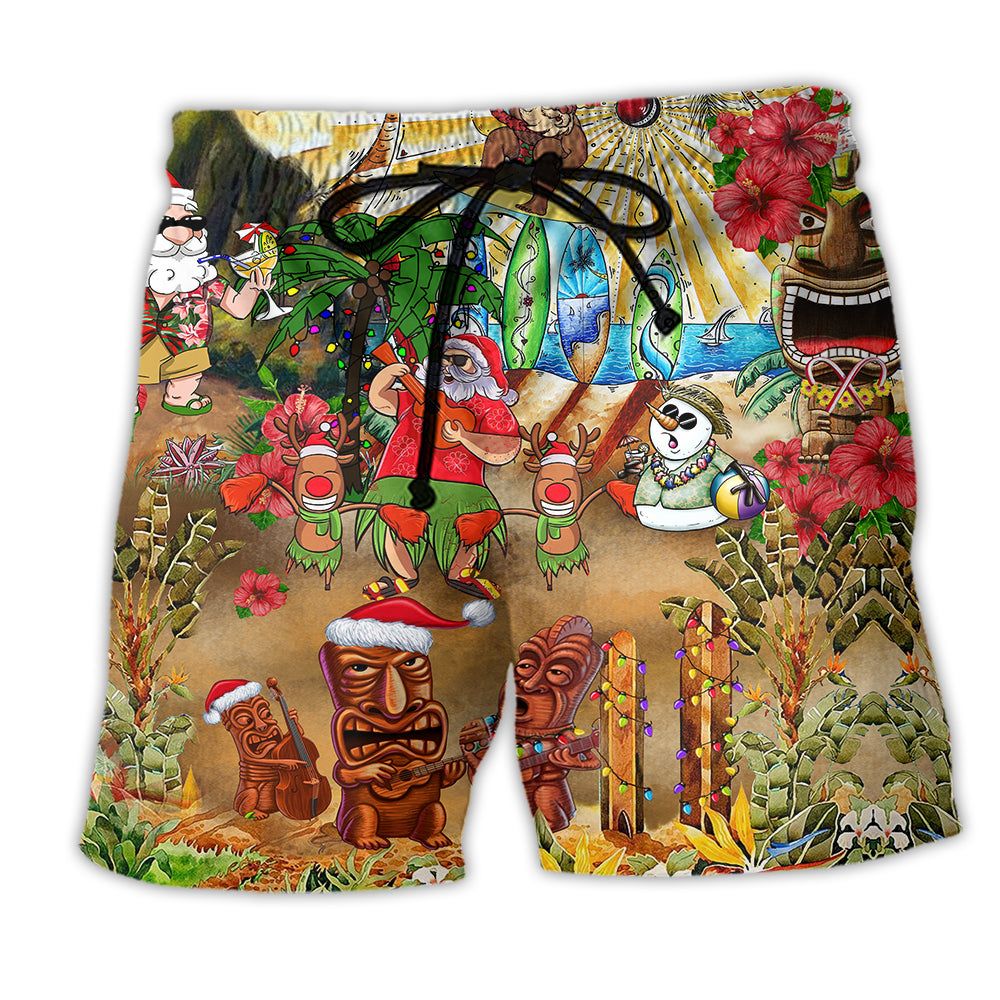 Christmas Mele Kalikimaka From Hawaii Tiki Trendy Aloha Hawaiian Beach Shorts Christmas Mele Kalikimaka From Hawaii Tiki Trendy Aloha Hawaiian Beach Shorts
