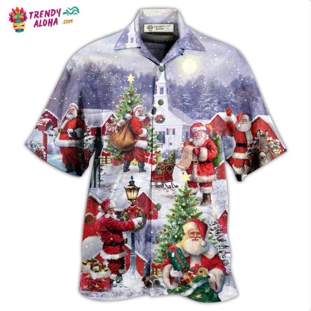 Christmas Merry Xmas Santa Claus Is Coming Hawaiian Shirt – Trendy Aloha