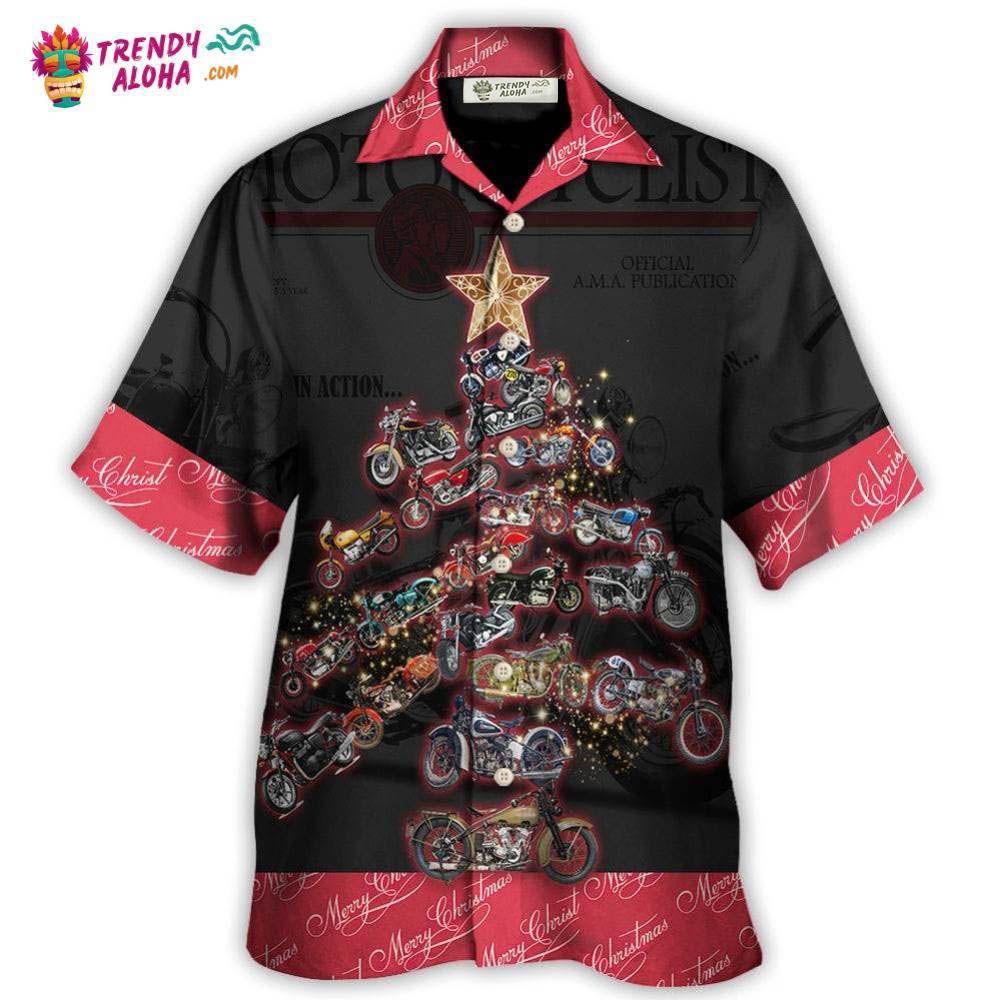 Christmas Motorcycle Tree Retro Style Hawaiian Shirt – Trendy Aloha Christmas Motorcycle Tree Retro Style Hawaiian Shirt – Trendy Aloha