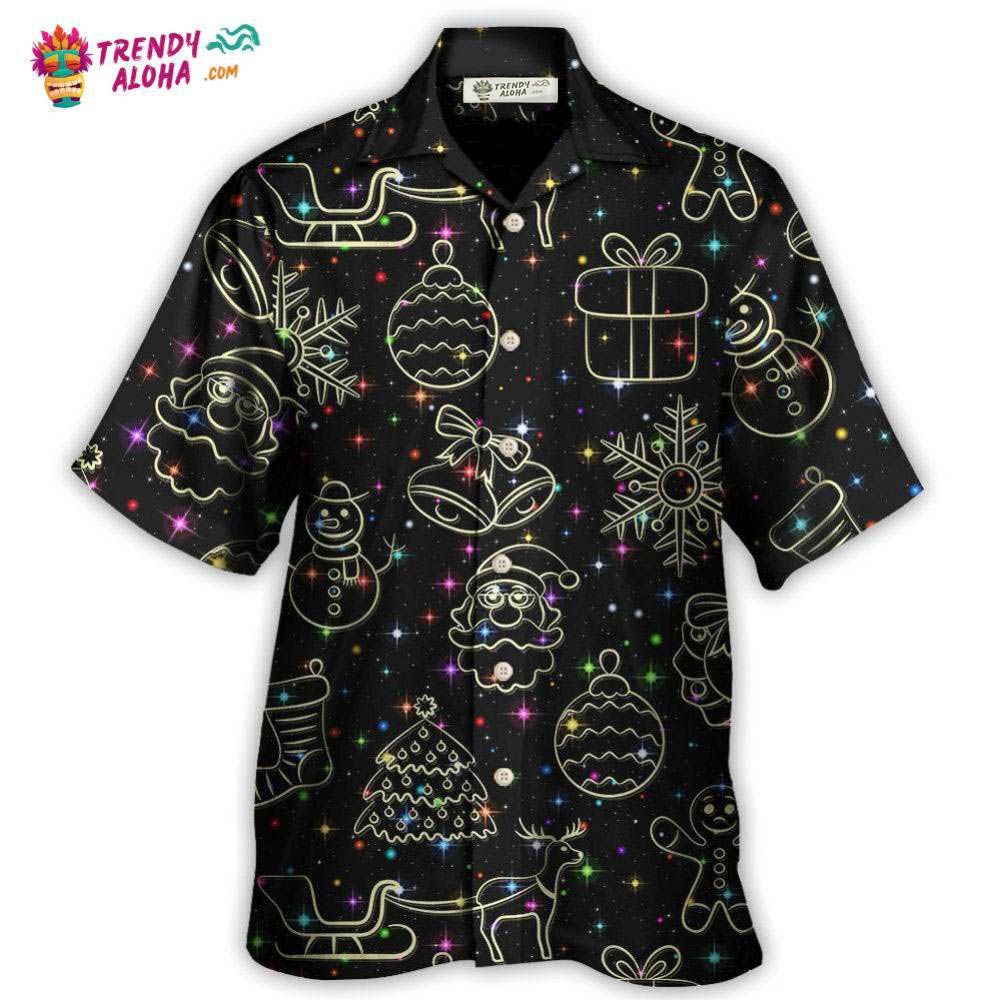 Christmas Neon Light Stary Amazing Night Hawaiian Shirt – Trendy Aloha