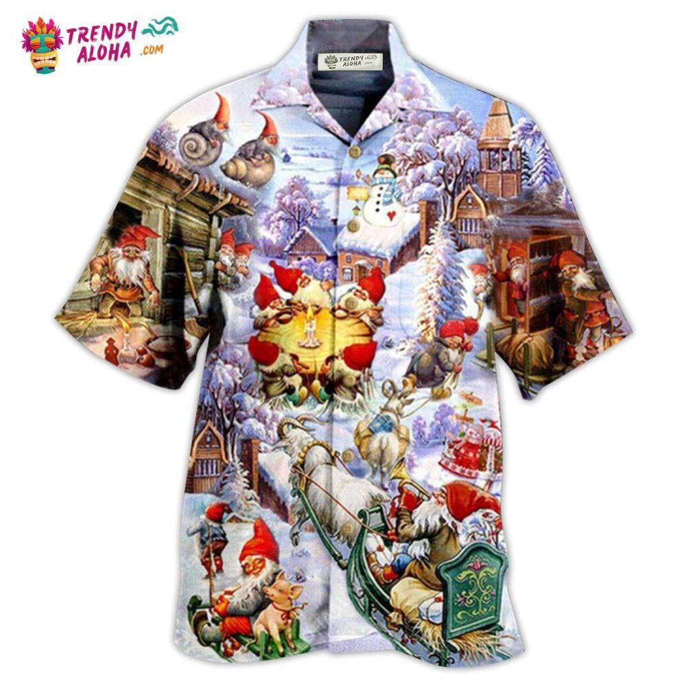 Christmas Oh Santa Claus Gnomes In Snow Hawaiian Shirt – Trendy Aloha