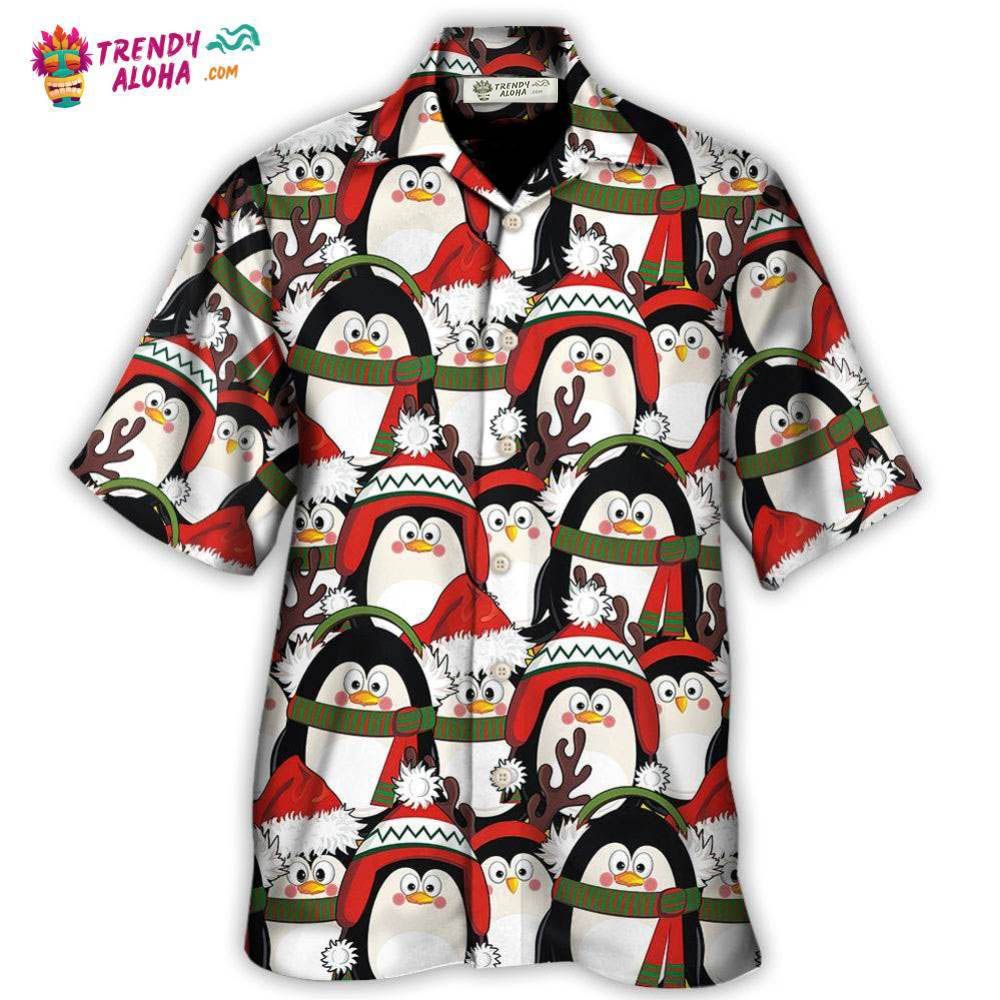 Christmas Penguin Cute Christmas Holiday Hawaiian Shirt – Trendy Aloha Christmas Penguin Cute Christmas Holiday Hawaiian Shirt – Trendy Aloha