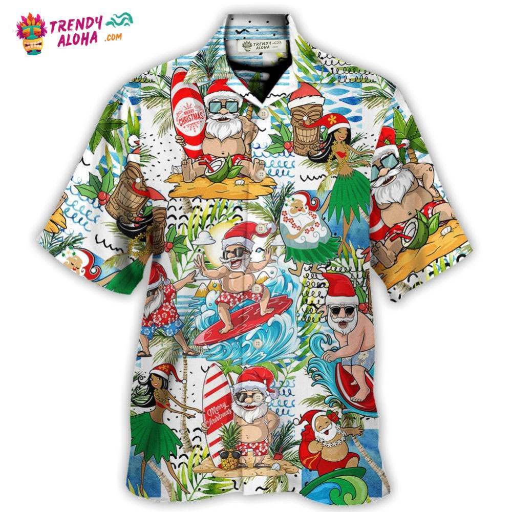 Christmas Santa Aloha Beach Vibe Hawaiian Shirt – Trendy Aloha