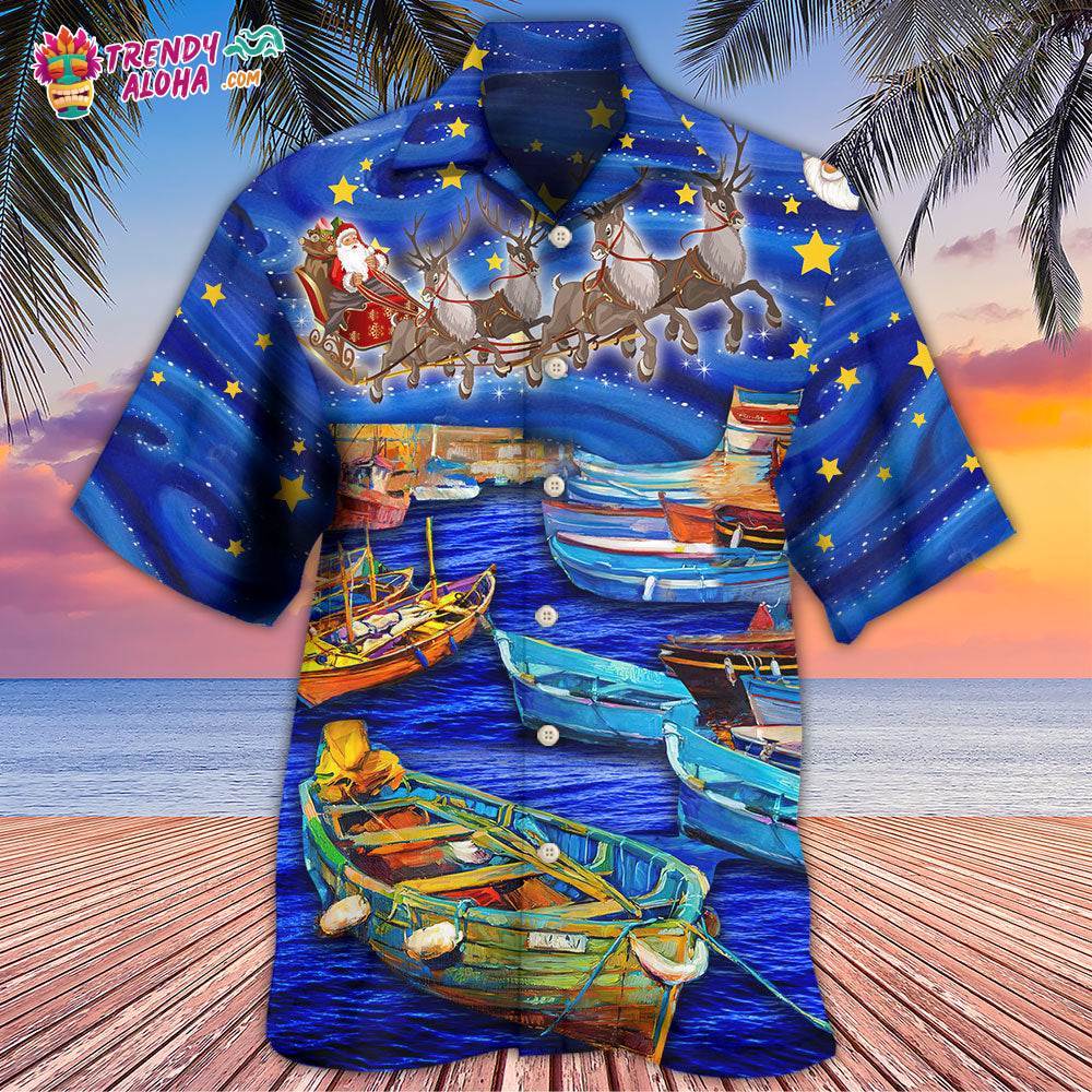 Christmas Santa Boat Dreamer Hawaiian Shirt – Trendy Aloha