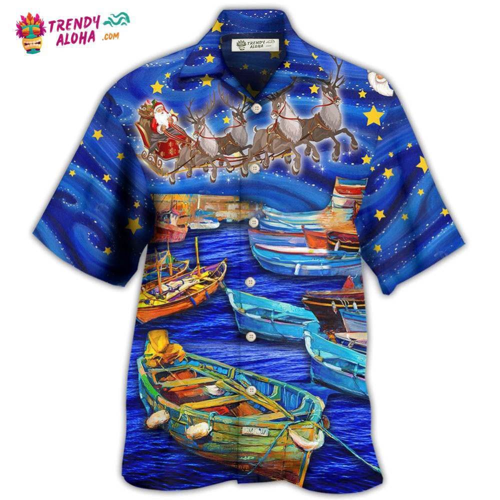 Christmas Santa Boat Dreamer Hawaiian Shirt – Trendy Aloha