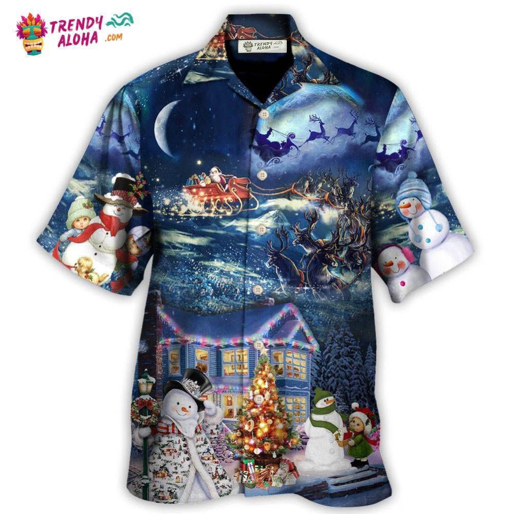 Christmas Santa Claus Family In Love Light Art Style Hawaiian Shirt – Trendy Aloha