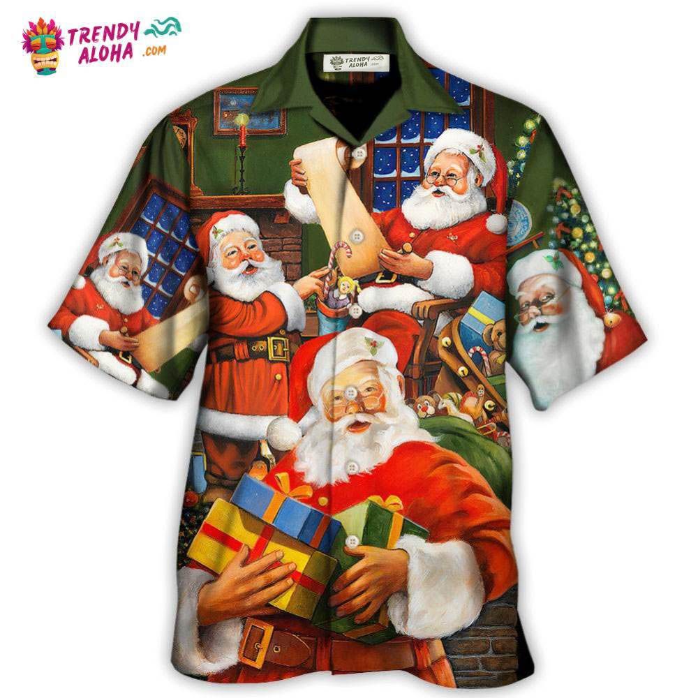 Christmas Santa Claus Gift For Xmas Art Style Hawaiian Shirt – Trendy Aloha