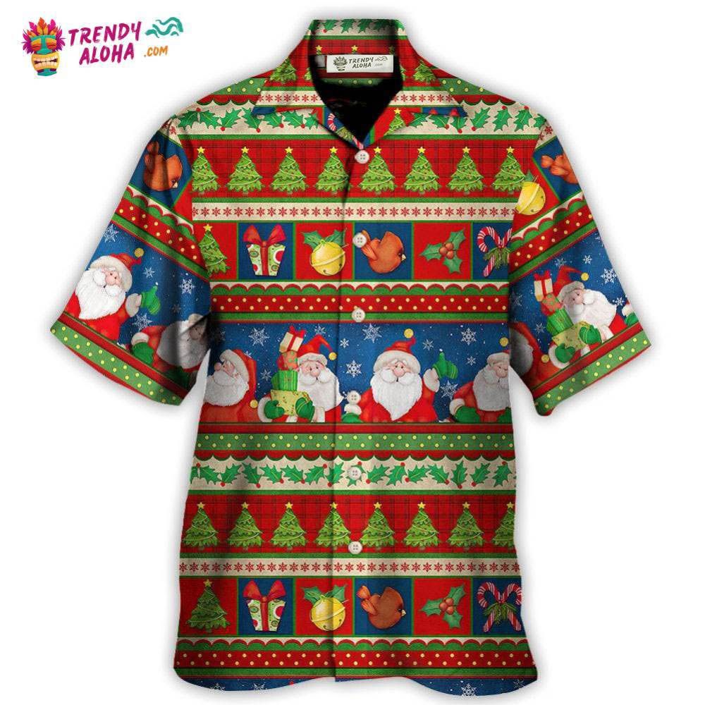 Christmas Santa Claus Happy Xmas Hawaiian Shirt – Trendy Aloha