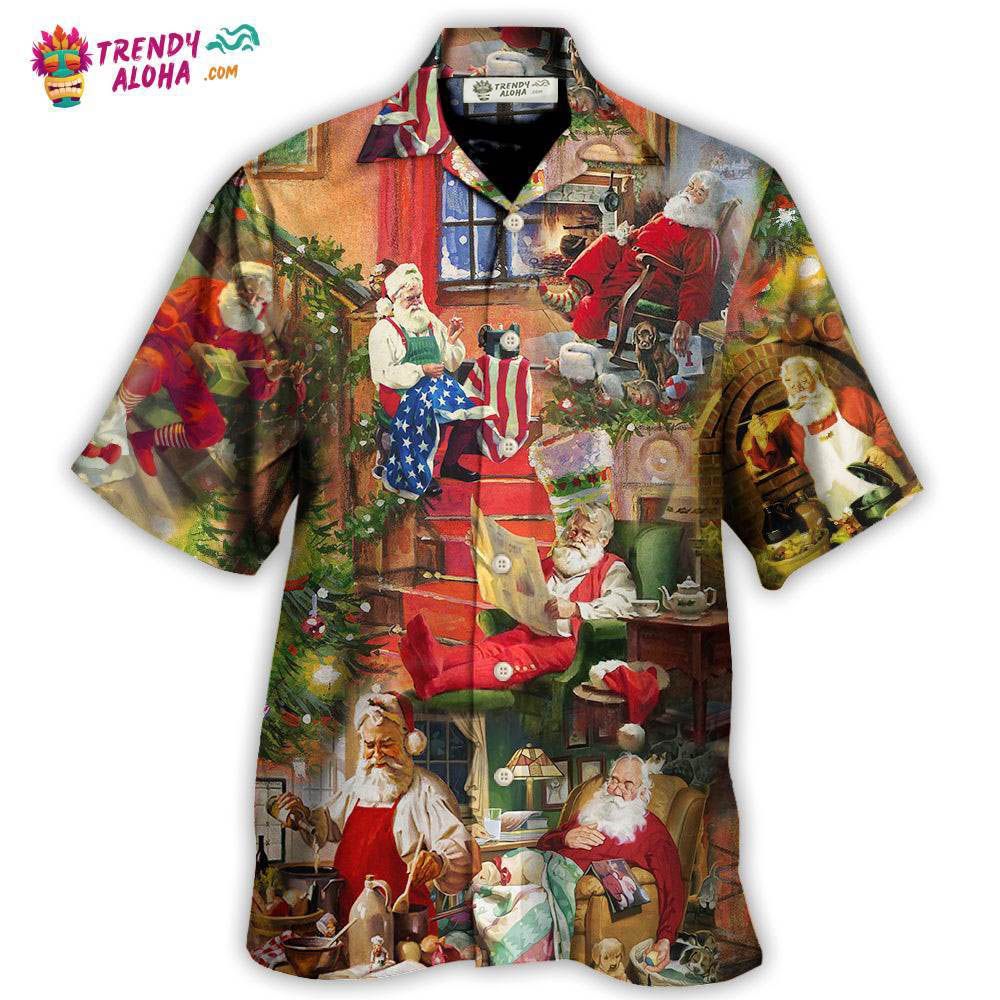 Christmas Santa Claus In Daily Life Hawaiian Shirt – Trendy Aloha