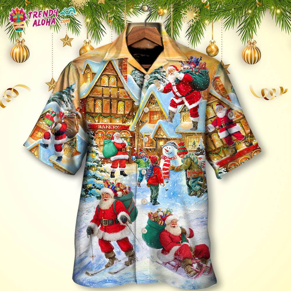 Christmas Santa Claus In The Town Xmas Is Coming Hawaiian Shirt – Trendy Aloha