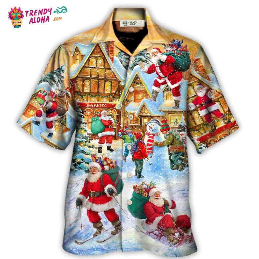 Christmas Santa Claus In The Town Xmas Is Coming Hawaiian Shirt – Trendy Aloha