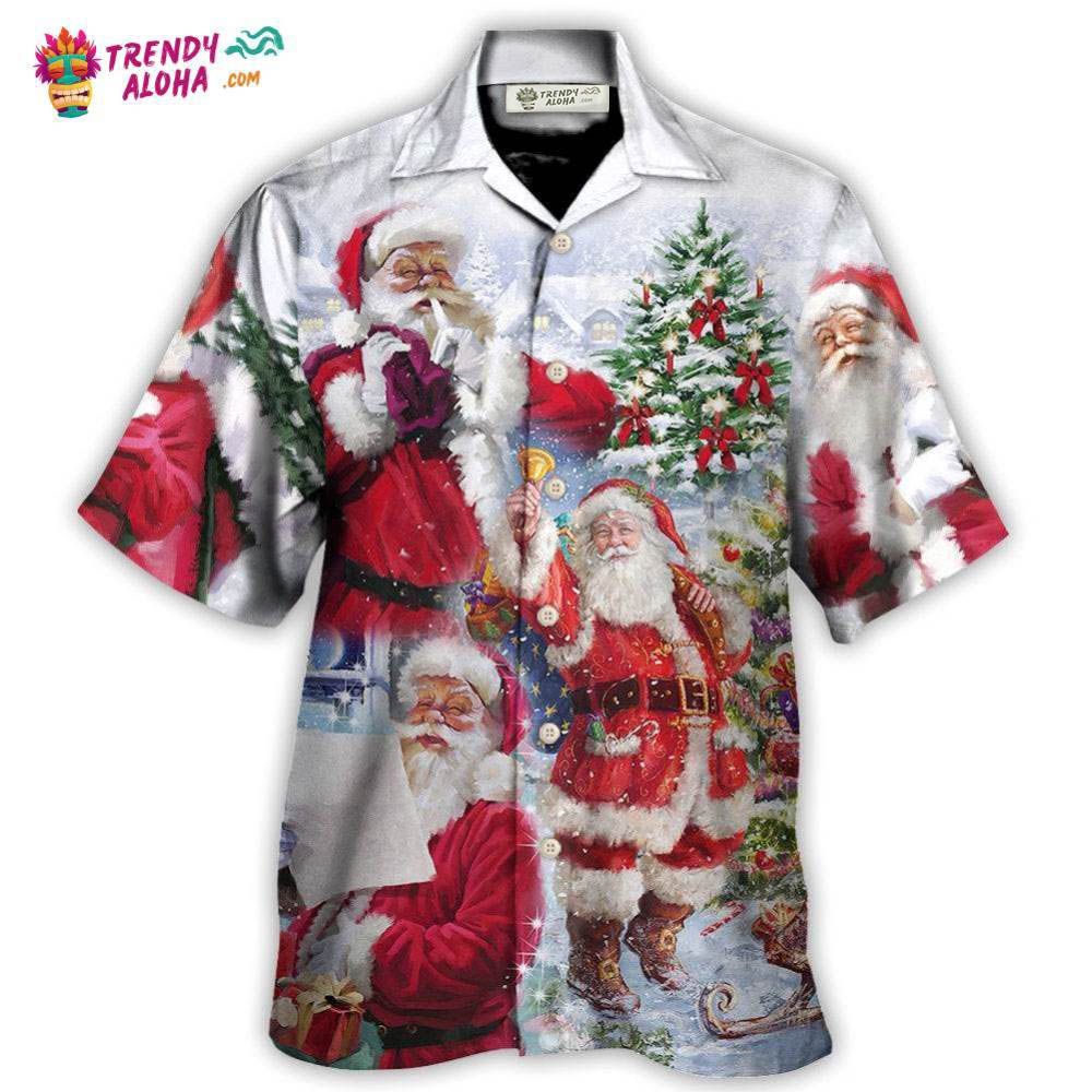 Christmas Santa Claus Is Coming To Town Hawaiian Shirt – Trendy Aloha