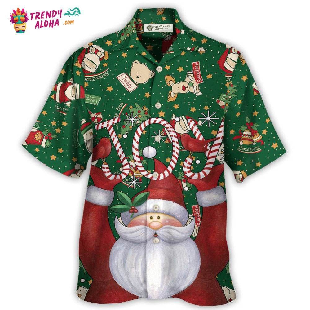 Christmas Santa Claus Lover Joy Green Style Hawaiian Shirt – Trendy Aloha