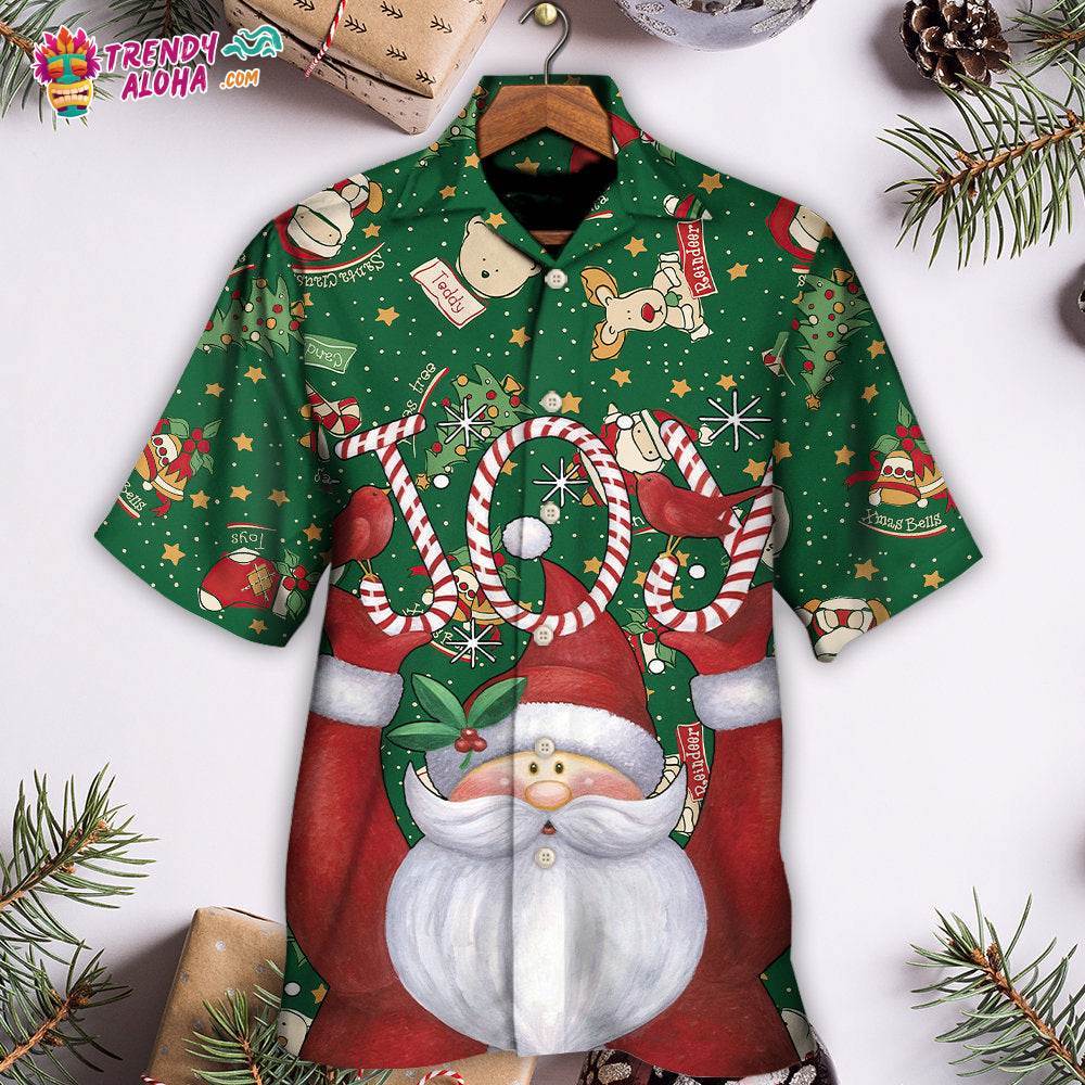 Christmas Santa Claus Lover Joy Green Style Hawaiian Shirt – Trendy Aloha