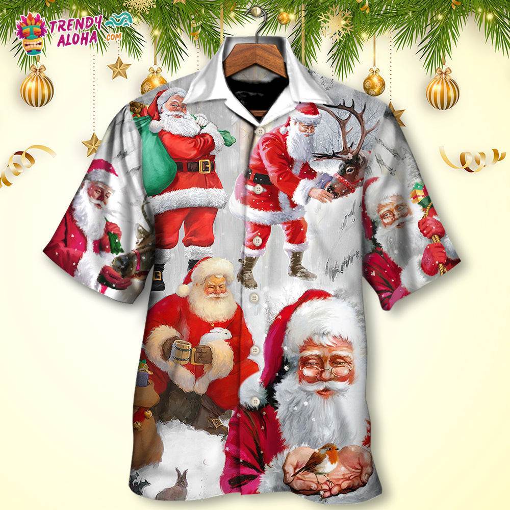 Christmas Santa Claus Story Funny Art Style Hawaiian Shirt – Trendy Aloha