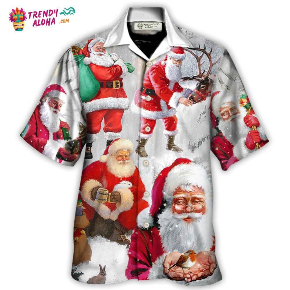 Christmas Santa Claus Story Funny Art Style Hawaiian Shirt – Trendy Aloha