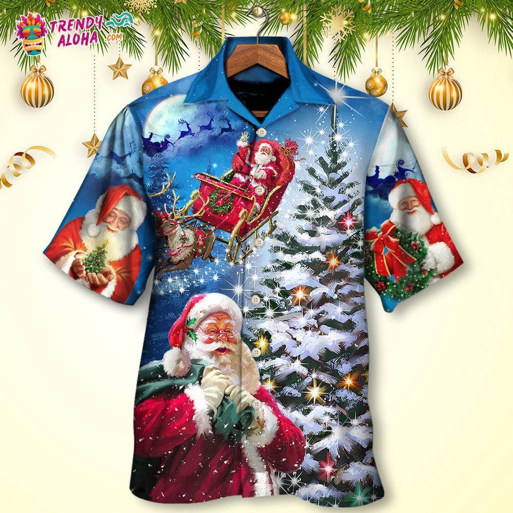 Christmas Santa Claus Story Happy Christmas Is Coming Art Style Hawaiian Shirt – Trendy Aloha