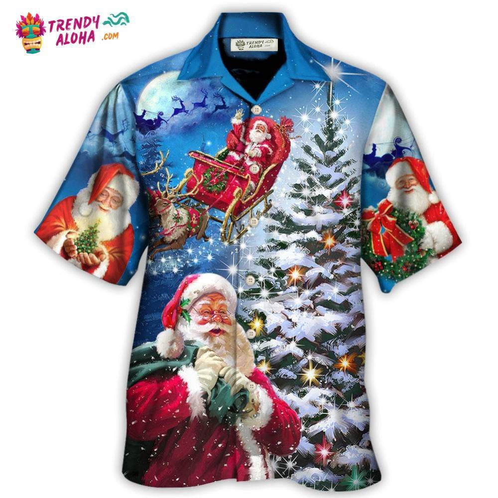 Christmas Santa Claus Story Happy Christmas Is Coming Art Style Hawaiian Shirt – Trendy Aloha