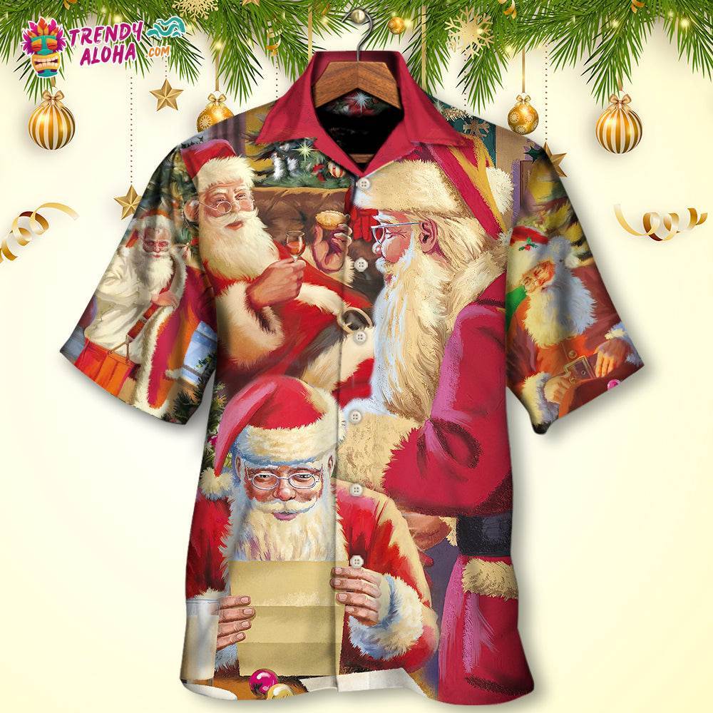 Christmas Santa Claus Story Happy Xmas Art Style Hawaiian Shirt – Trendy Aloha