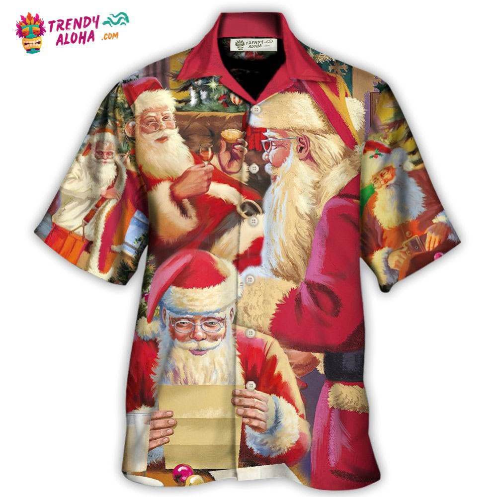 Christmas Santa Claus Story Happy Xmas Art Style Hawaiian Shirt – Trendy Aloha