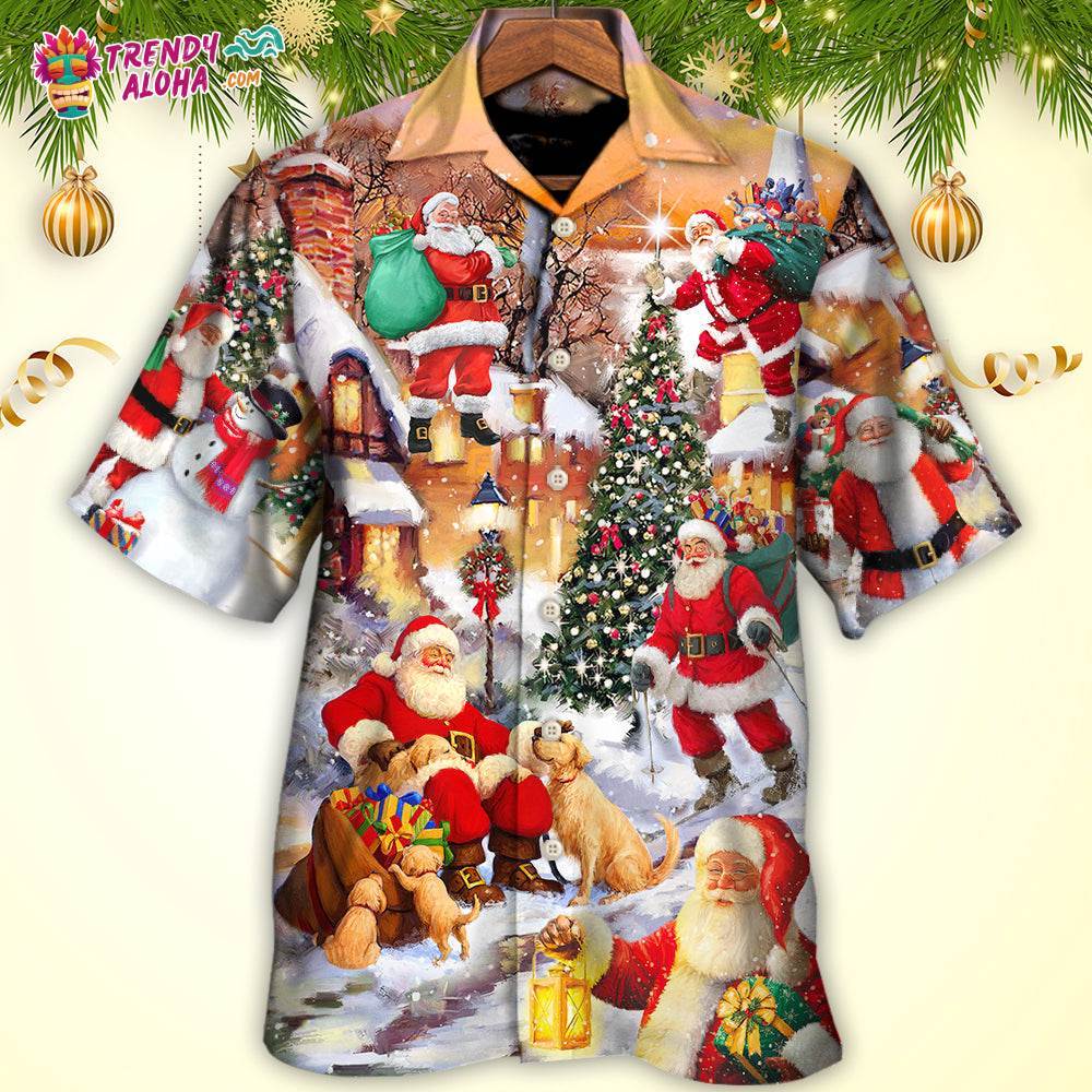 Christmas Santa Claus Story In The Town Gift For Xmas Hawaiian Shirt – Trendy Aloha