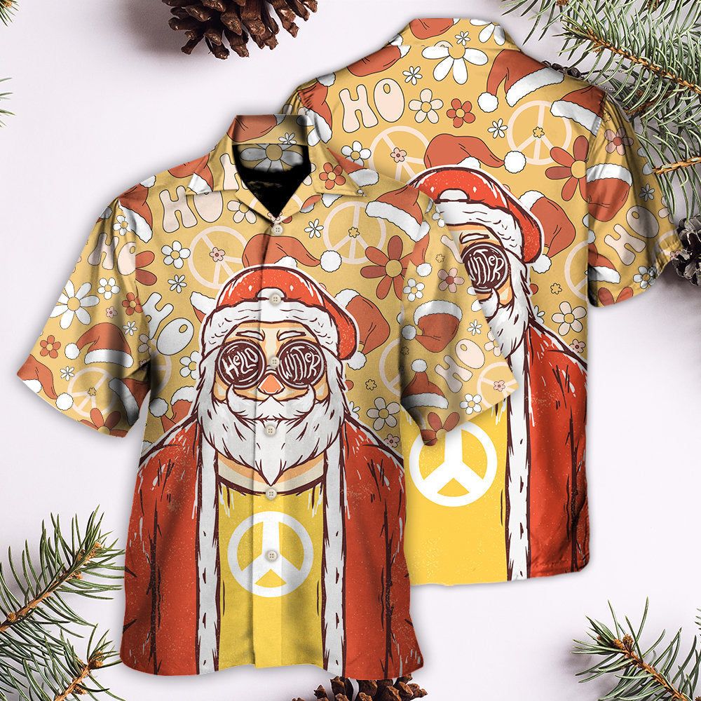 Christmas Santa Cutie Hippie Groovy – Hawaiian Shirt