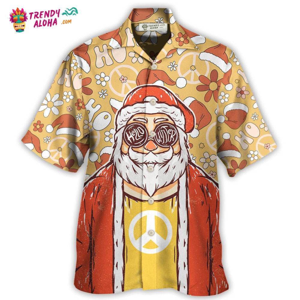 Christmas Santa Cutie Hippie Groovy Hawaiian Shirt – Trendy Aloha