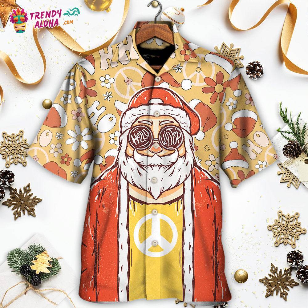 Christmas Santa Cutie Hippie Groovy Hawaiian Shirt – Trendy Aloha