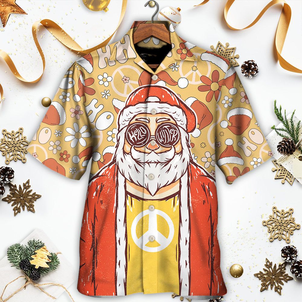 Christmas Santa Cutie Hippie Groovy – Hawaiian Shirt