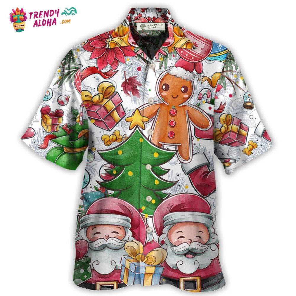 Christmas Santa Cutie Winter Snowman Gingerbread Hawaiian Shirt – Trendy Aloha