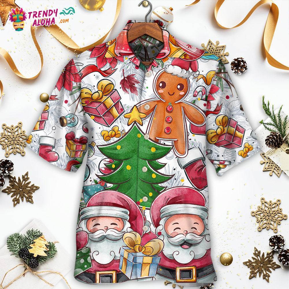Christmas Santa Cutie Winter Snowman Gingerbread Hawaiian Shirt – Trendy Aloha