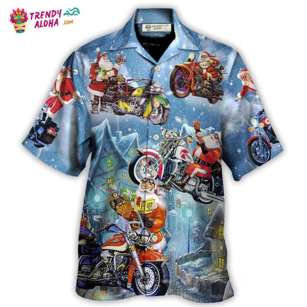 Christmas Santa Driving Happy Holidays Hawaiian Shirt – Trendy Aloha