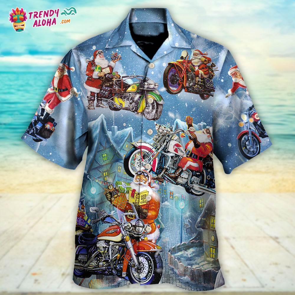 Christmas Santa Driving Happy Holidays Hawaiian Shirt – Trendy Aloha