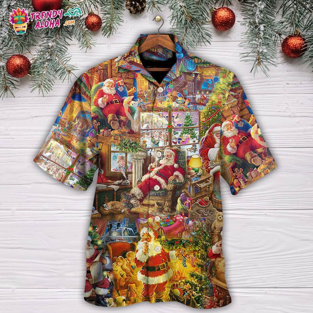 Christmas Santa Happy Holiday Season Of Joy Hawaiian Shirt – Trendy Aloha