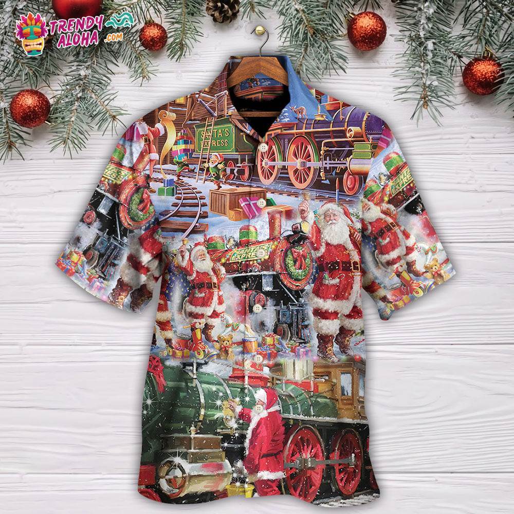 Christmas Santa Snow Village Christmas Spirit Of Giving Hawaiian Shirt – Trendy Aloha