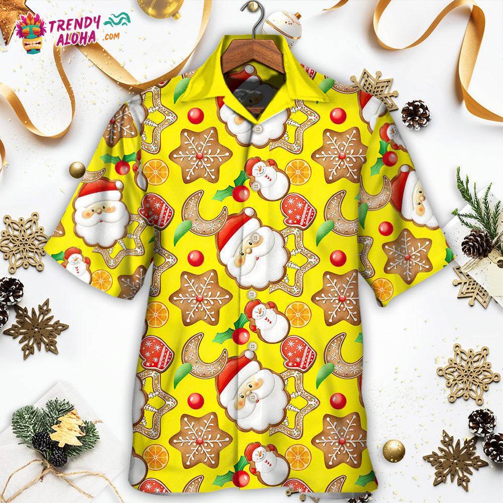 Christmas Santa Snowman Gingerbread And Sweets Hawaiian Shirt – Trendy Aloha