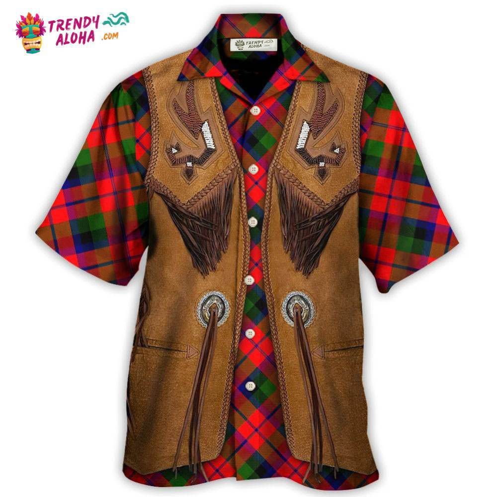 Christmas Santa Vintage Fringe Leather Suede Vest Hawaiian Shirt – Trendy Aloha