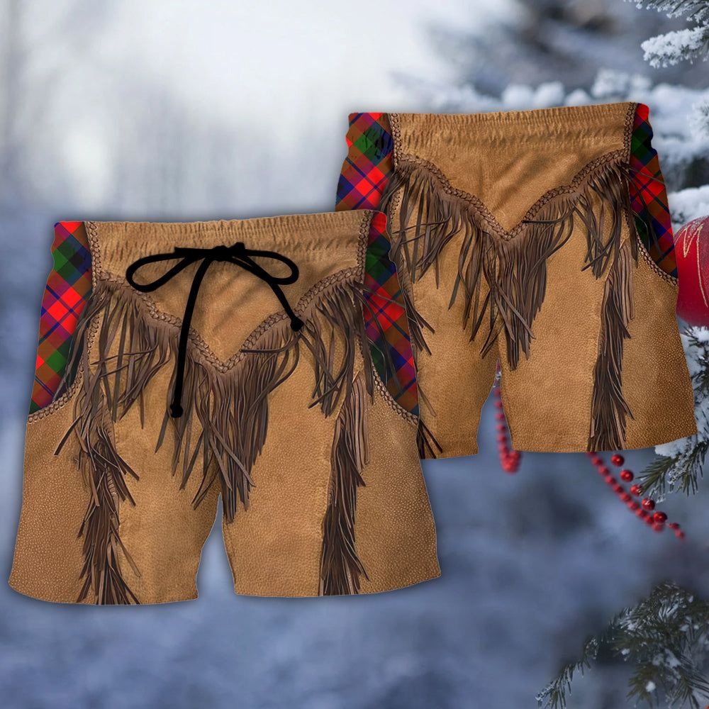 Christmas Santa Vintage Fringe Leather Suede Vest Trendy Aloha Hawaiian Beach Shorts