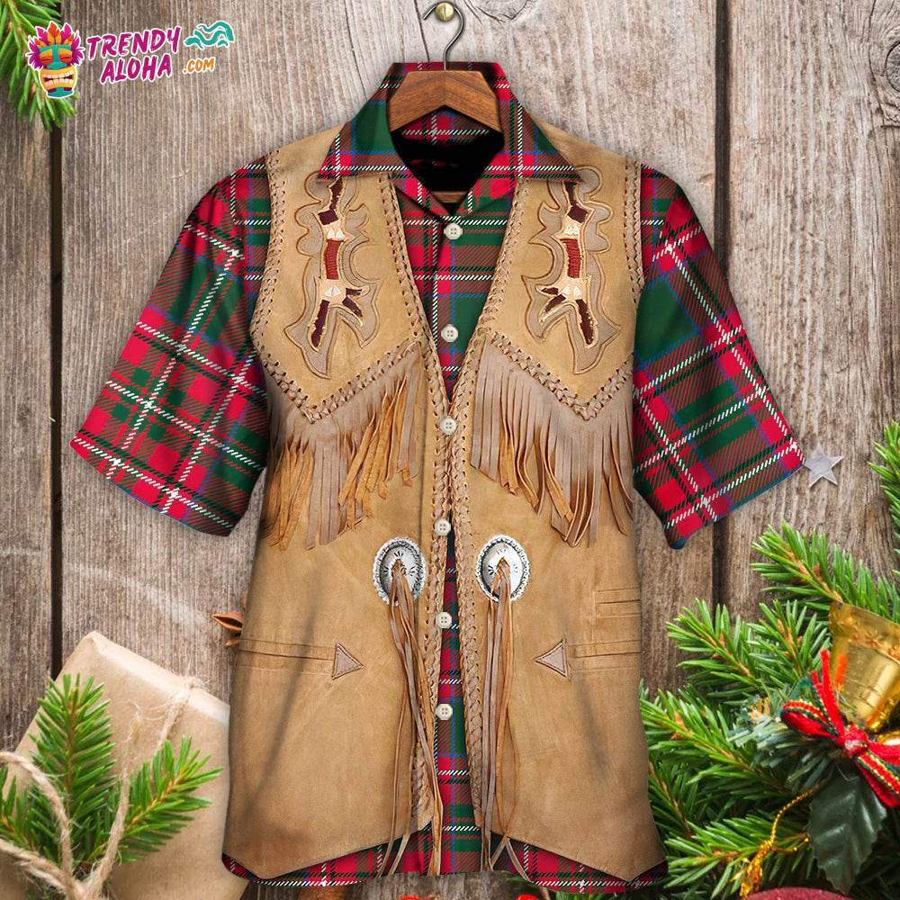 Christmas Santa Vintage Western Jacket Fringe Hawaiian Shirt – Trendy Aloha