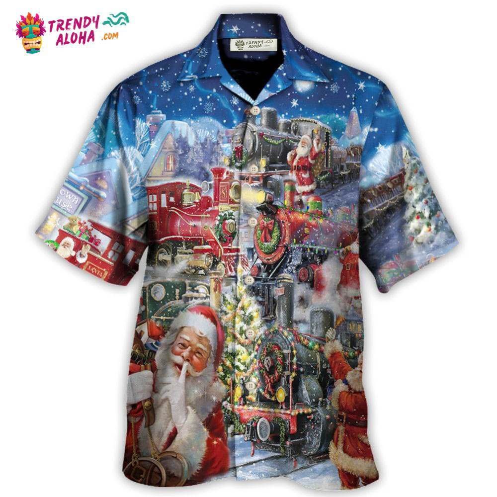 Christmas Santa’S Express Train Hawaiian Shirt – Trendy Aloha