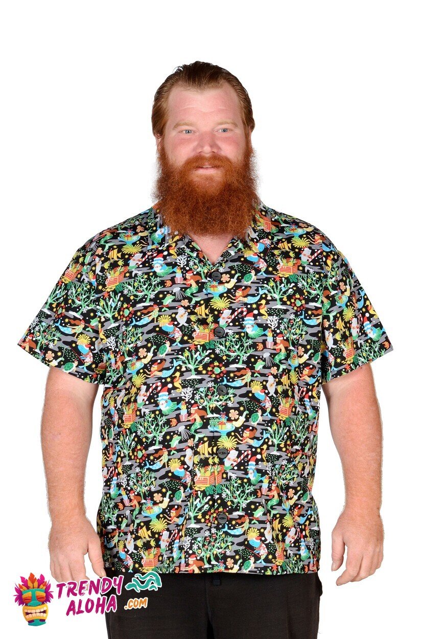 Christmas Sea Party Festive Aquatic Pattern Hawaiian Shirt