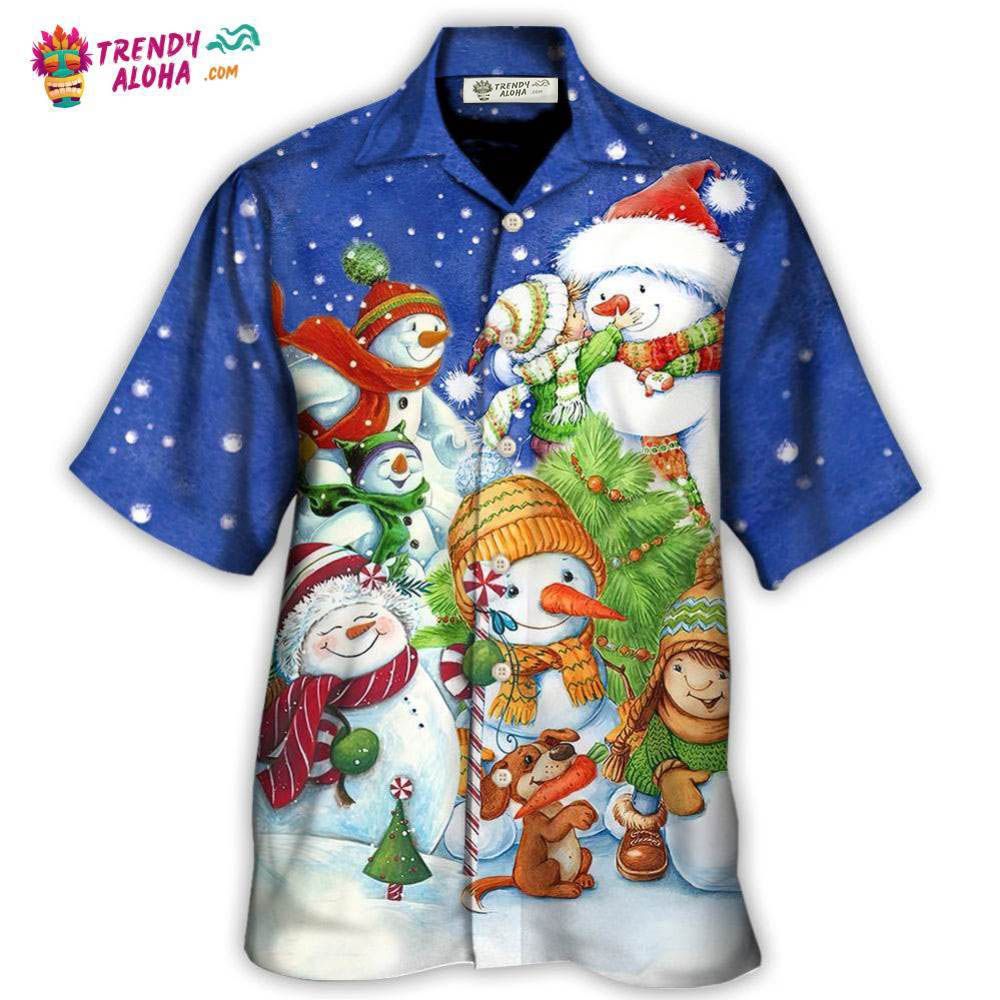 Christmas Snowman Merry Christmas Night Hawaiian Shirt – Trendy Aloha Christmas Snowman Merry Christmas Night Hawaiian Shirt – Trendy Aloha