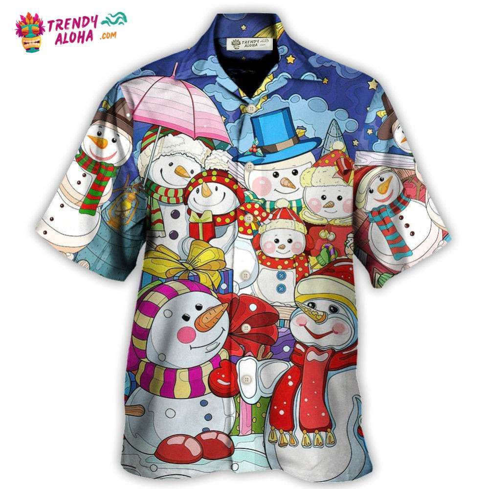 Christmas Snowman Merry Xmas And Happy New Year Art Style Hawaiian Shirt – Trendy Aloha Christmas Snowman Merry Xmas And Happy New Year Art Style Hawaiian Shirt – Trendy Aloha