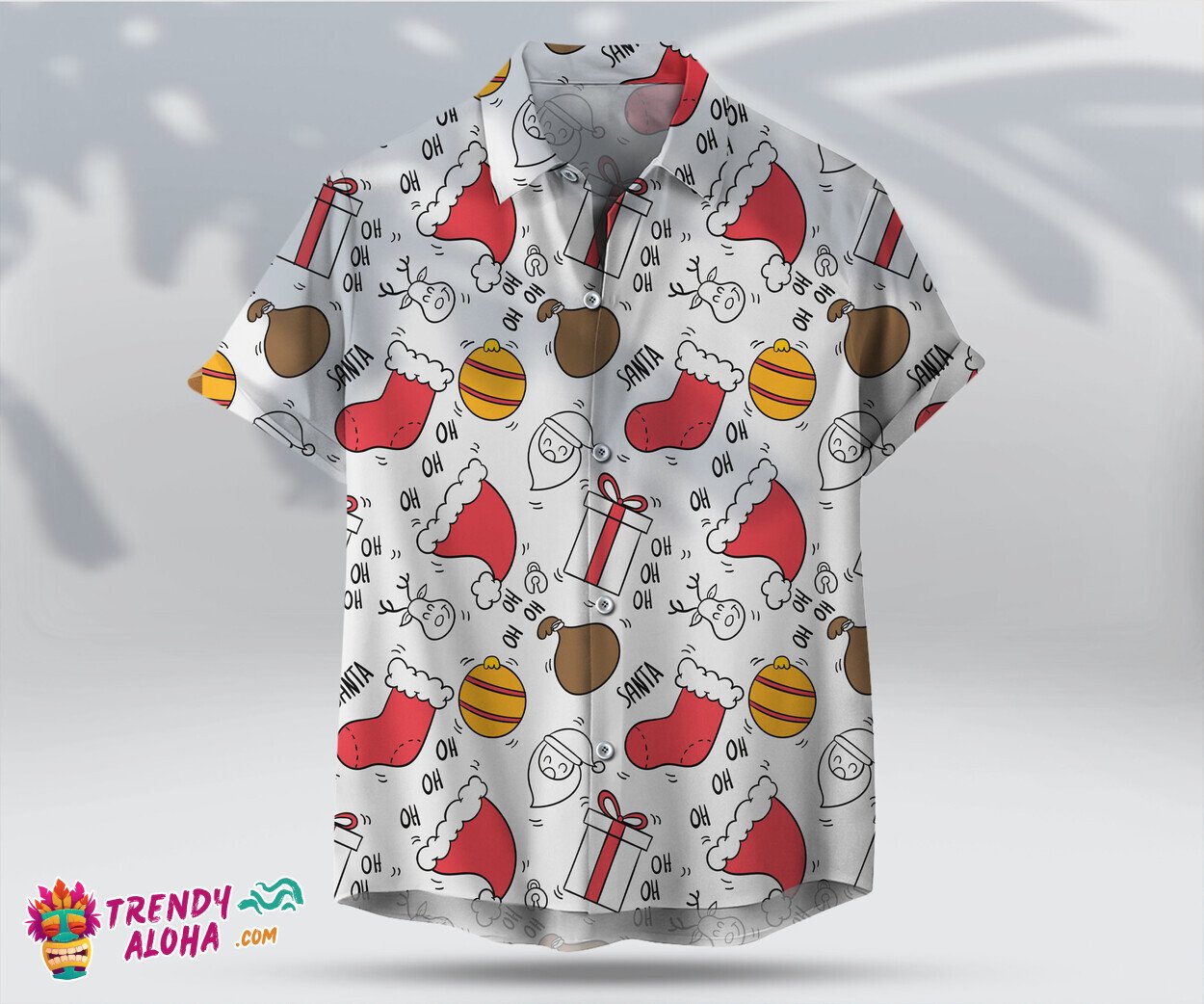 Christmas Snowman Pattern Unisex Hawaiian Festive Tee Shirt